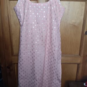 Beautiful Indian Salwar Kameez Peach And Gold Hand Made